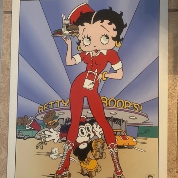 Betty Boop Other - Betty Boop Collectible Metal Diner Picture. Betty Boop Other - Betty Boop Collectible Metal Diner Picture.